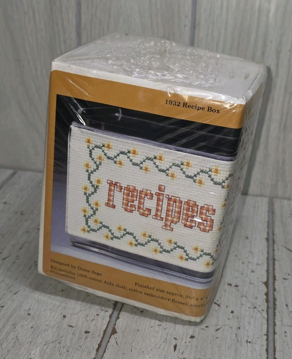 Vintage 1983 Recioe Box The Creative Circle Diana Sage Kit Cross Stitch New